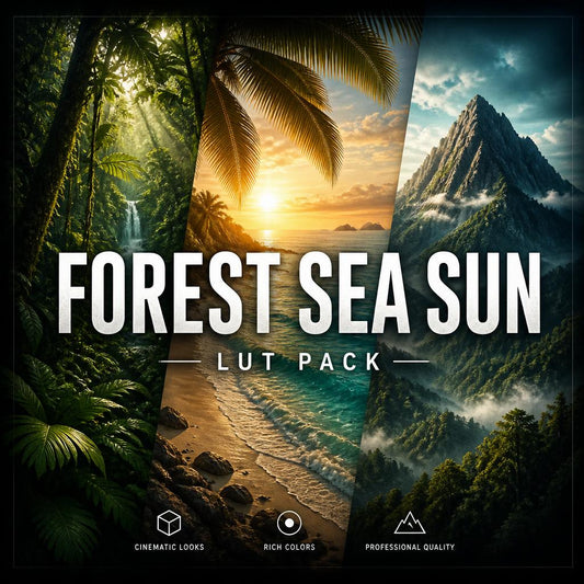 Aperçu du Forest Sea Sun LUT Pack – LUTs nature et paysage pour photo et vidéo
