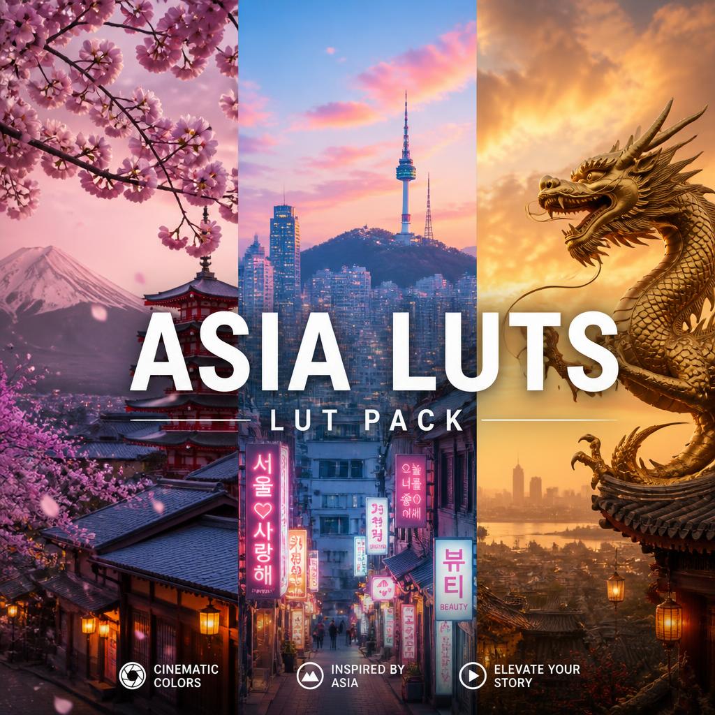 Aperçu du Asia LUT Pack – LUTs Japan, Korea et Paris Vibe